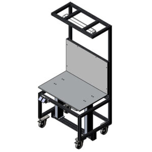 Mesa de trabajo industrial regulable en altura