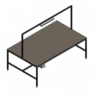 Mesa trabajo taller con luz